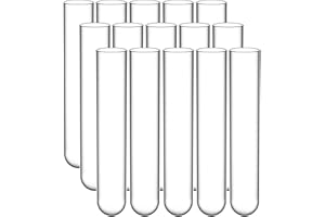 StonyLab Borosilicate Glass Round Bottom Test Tubes, 30mm OD X 165mm Length (Pack of 15)