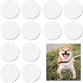 Utoolmart 25 Pcs Round Aluminum Blank Tags Stamping Blanks Engraving Blanks for Necklace Bracelet Dog Pet ID Jewelry Making Diameter 30mm/1.2 Inch (Silver）