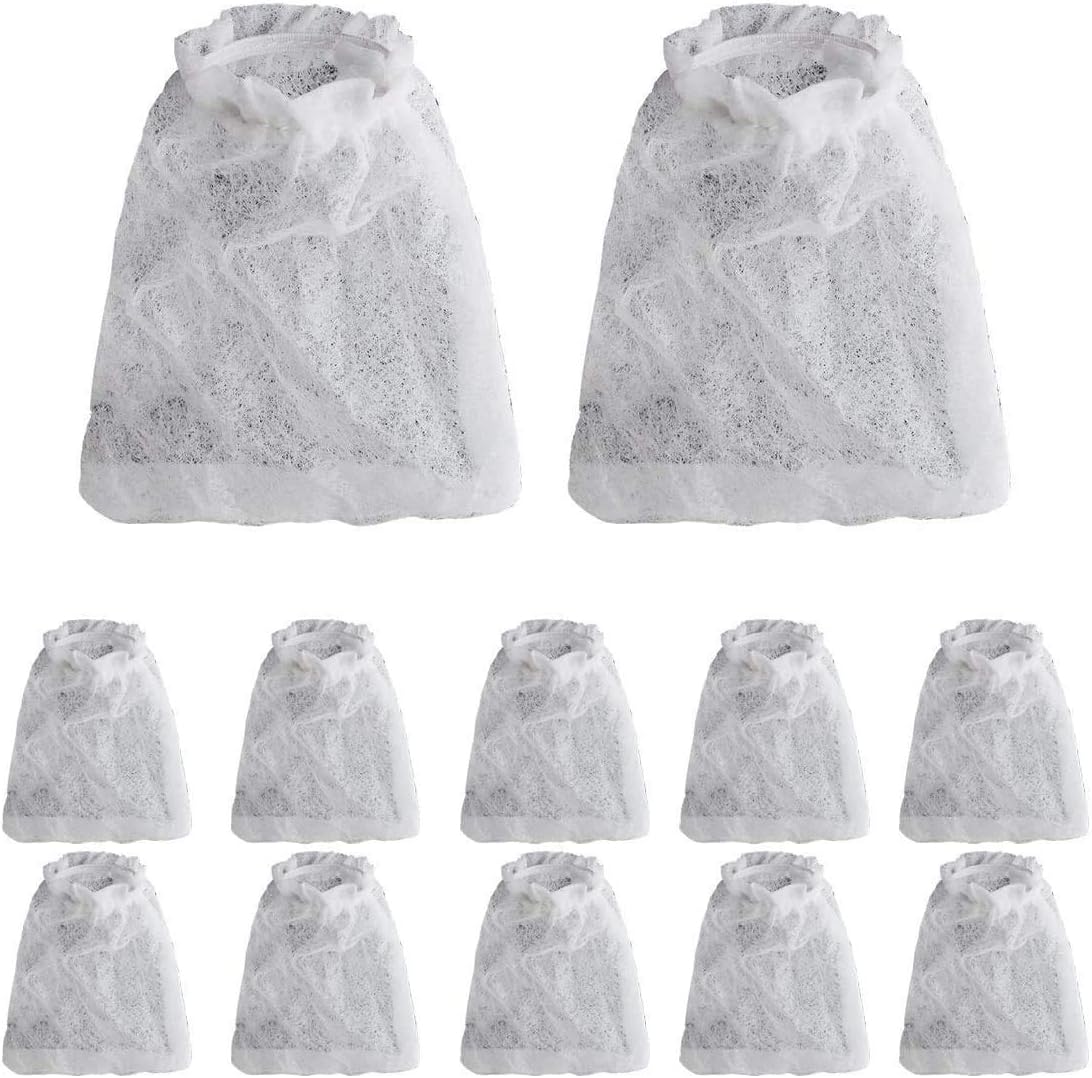 Saim Aquarium Filter Bag Cleaner Replacement Filter Bags Battery-Powered Gravel Cleaner Fitting Bags 12Pcs