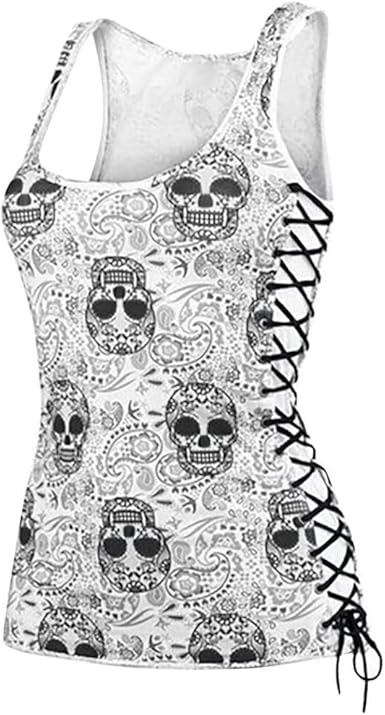 skull vest top womens