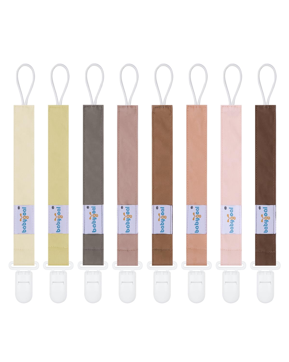 Photo 1 of Babygoal Pacifier Clips 8 Pack, Pacifier Holder Clips for Baby Boys and Girls Fits for Most Pacifier, Binkie Styles & Baby Teethers & Toys and Gift-Neutral Color 8PS44