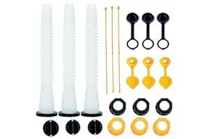 DEELINK Gas Can Spout Replacement Kit with Flexible Pour Nozzle Coarse and Fine Thread Screw Collar Caps Compatible with Midwest Gott Scepter Kolpin Most of The Old Style Cans