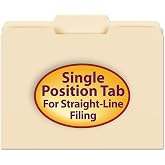 Smead File Folder, 1/3-Cut Tab, Center Position, Letter Size, Manila, 100 per Box (10332)