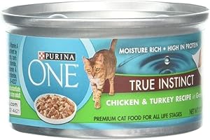 Purina ONE Natural Gravy Wet Cat Food, True Instinct Chicken & Turkey Recipe in Gravy - (24) 3 oz. Pull-Top Cans ( packaging may vary)