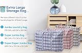 1ABOVE 3 Packs Medium Laundry Storage Bags 57x47x30cm Random Colour view 4