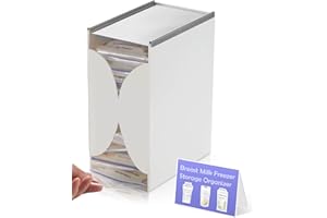 AOEJARRY Freeze Organizer for Breastmilk Storage Bags, First-in First-Out Breast Milk Storage Bags Freezer Organizer with Quick-Freeze Tray, Breastmilk Storage Container for Breastfeeding Essentials