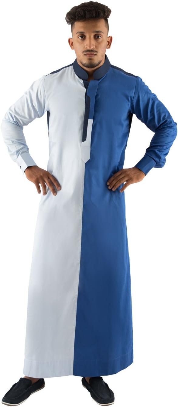 Mashroo Maze Sky Blue Cotton Thobe
