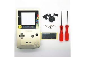 JMXLDS Gametown Full Housing Shell Case Cover Pack with Screwdriver for Nintendo Game boy Color GBC Repair Part-Gold