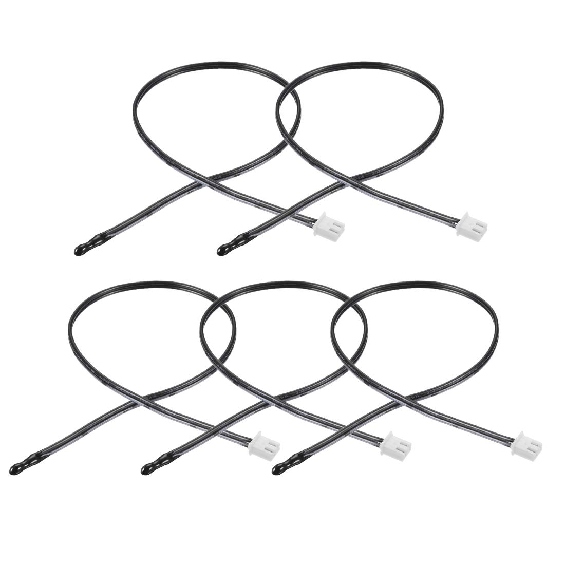 Sourcingmap 5 Pcs 10K NTC Thermistor Probe 15.7 Inch Epoxy Sensitive Temperature Temp Sensor for Air Conditioner