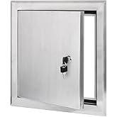 Premier by Dynasty Hardware 14x14 Universal Aluminum Access Panel Door with Keyed Latch, Insulated for Exterior Application U
