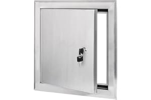 PREMIER ACCESS DOORS Premier by Dynasty Hardware 14x14 Universal Aluminum Access Panel Door with Keyed Latch, Insulated for Exterior Application Use, Wall or Ceiling Mounted for Drywall, Plumbing, Electrical, 2400 Series