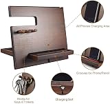 Robomanor Bedside Organiser Wood Docking Station for Men Gift view 3