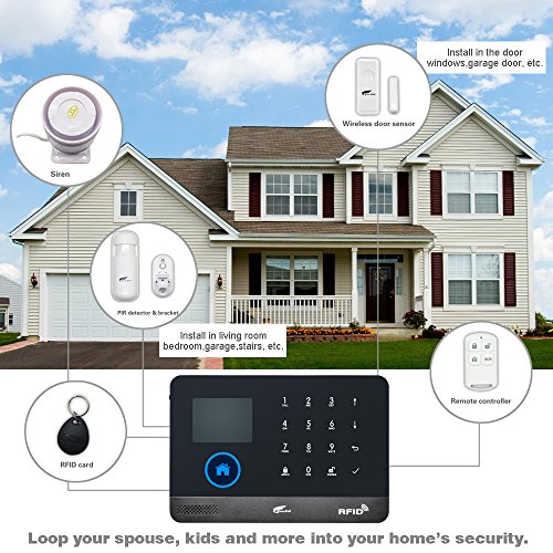 HAUSBELL Alarm Home Security System,3G & WiFi 2in1 Wireless Smart GSM Security Alarm 433MHz GSM Home&Business Office with Full Touch Screen, Auto Dial and APP Remote Control DIY Kits