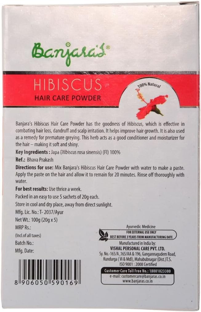 Banjara's Hibiscus Powder 100gm, 100 g (Pack of 1) - Image 3