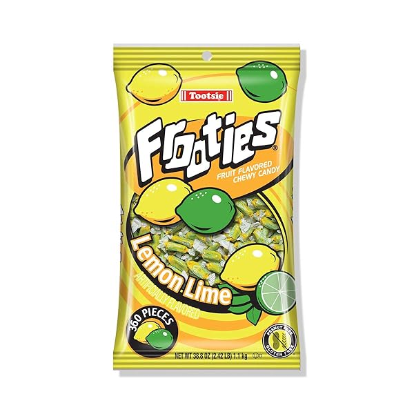 LEMON LIME FROOTIES – TOOTSIE ROLL CHEWY CANDY – 360 PIECE COUNT, 38.8 OZ BAG