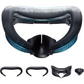 DESTEK Cooling Face Pad for Meta Quest 3, Not for 3S, Stops Overheating | Swaps PU leather for ice gel and breathable ice silk. Two replacements. Feels like cooling arm sleeves for your face.