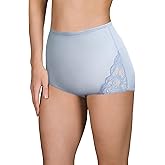 Shadowline womens Nylon Full Brief Panty With Lace 3-pack