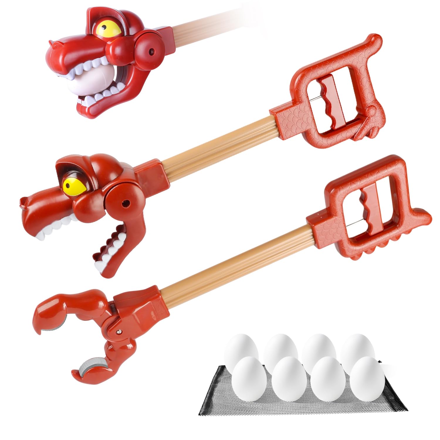 Dinosaur Grabber Toy for Kids, 2 Pack Claw Grabber Toys, Fun Gift for 3, 4, 5, 6, 7, 8 Year Old Boys & Girls, Makes Toy Cleanup Fun and Encourages Good Habits Through Play.