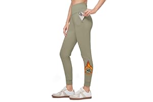 Willit Women's Fleece Lined Jogger Pants Zipper Pockets Water Resistant Winter Hiking Sweatpants Thermal Running High Waisted