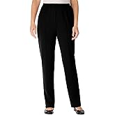 Woman Within Plus Size Knit Pull-On Elastic-Waist Pants
