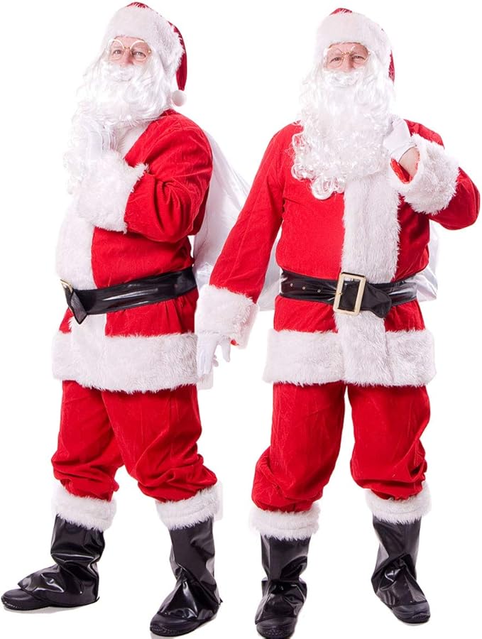 Amazon Monoii サンタ 衣装 9点セット コスプレ サンタコス サンタクロース コスチューム メンズ 553 コスプレ 仮装 通販