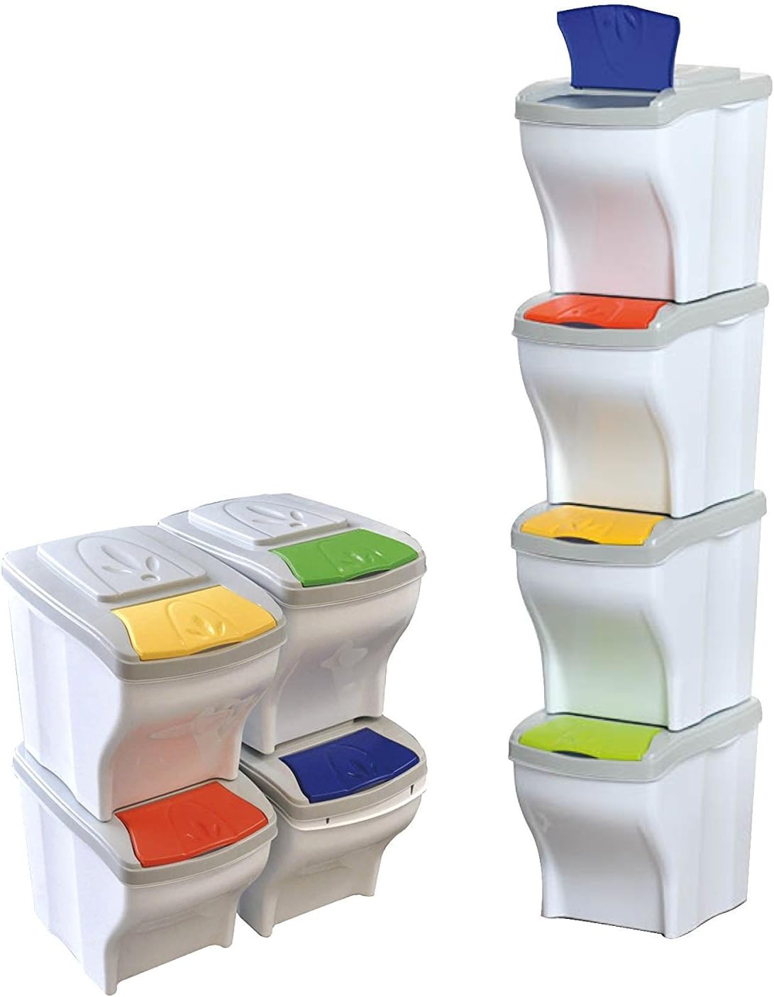 Recycling Bin Bucket Poker 4 Piece Modular Stackable Bama Bucket Bin