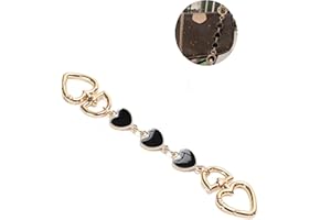 PYIDI Purse Strap Extender, Chain Strap for Purse, Bag Strap Extender, Purse Chain Extender, Chain Purse Strap, Bag Extender Purse Strap, Extender Purse Strap (Black Heart)