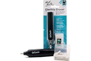 Mont Marte Electric Eraser Kit, Includes 30 Eraser Refills. Suitable for use with Graphite Pencils and Color Pencils.