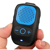 Wearable Bluetooth Speakers, Clip On Wireless Jobsite Speaker - Blue | 30H Playtime, IPX6 Water-Resistant, Portable, Built-in Mic, Hands-Free Calls, Non-Magnet