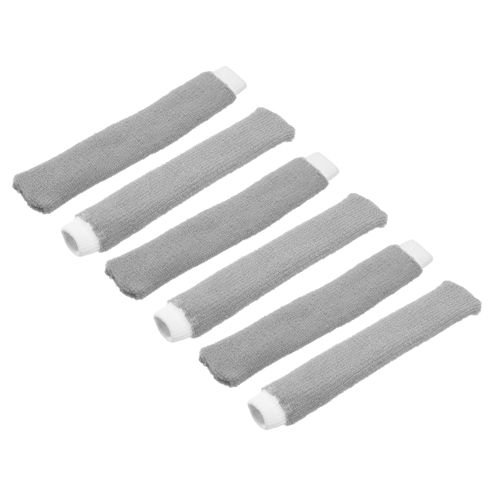 M METERXITY 6 Pack Badminton Towel Overgrip - Nylon Anti-Skid Sweatband Tennis Racquet Grip, Apply to Badminton/Tennis/Golf Handle (Light Grey)