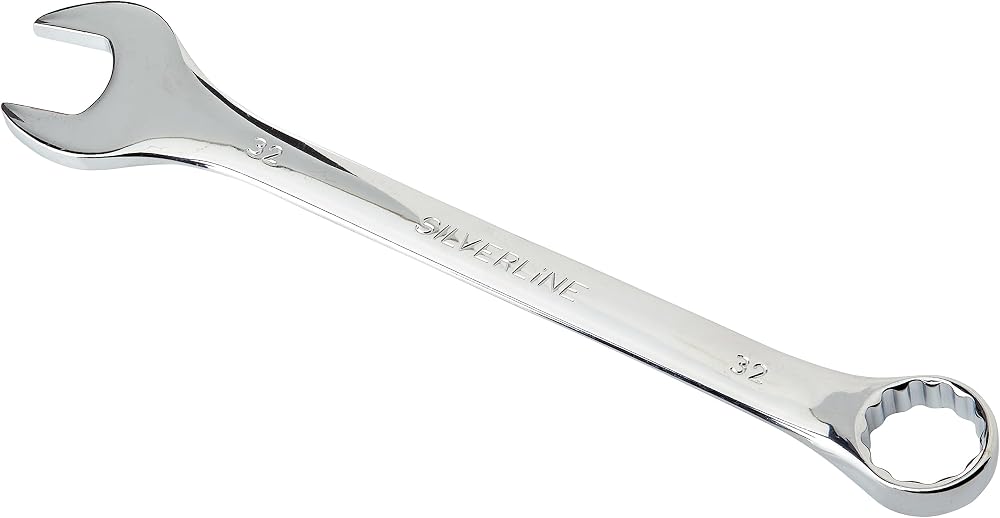 Silverline LS32 32 mm Combination Spanner Thin Profile Drop-Forged Chrome