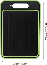 Atyhao 4 in 1 Defrosting Tray & Cutting Board, 31.2x21.1cm, Black view 7