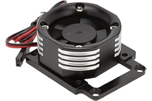 DKKY DKKY RACING DKKY RC Motor Cooling Fan Heatsink 21000 RPM for Traxxas 1/8 4WD Sledge Motor with LED Light, Black