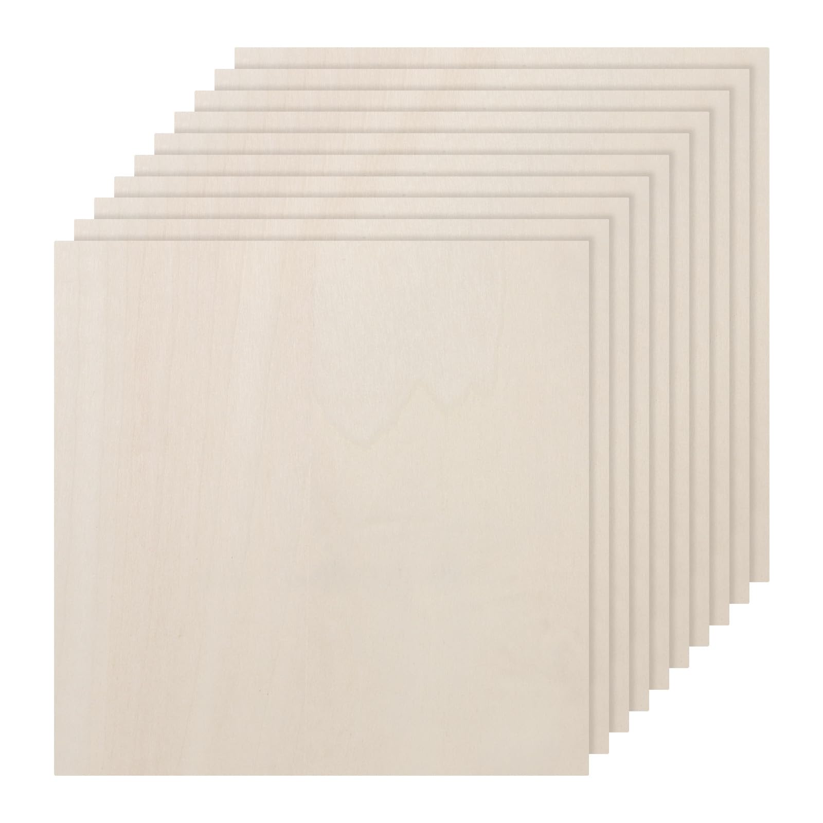 DMiotech 16 Pack 8 x 8 x 1/8 Inches 3mm Thick Wood Sheets Basswood Sheets Unfinished Plywood Squares Plywood for DIY Craft Laser Wood Burning Drawing