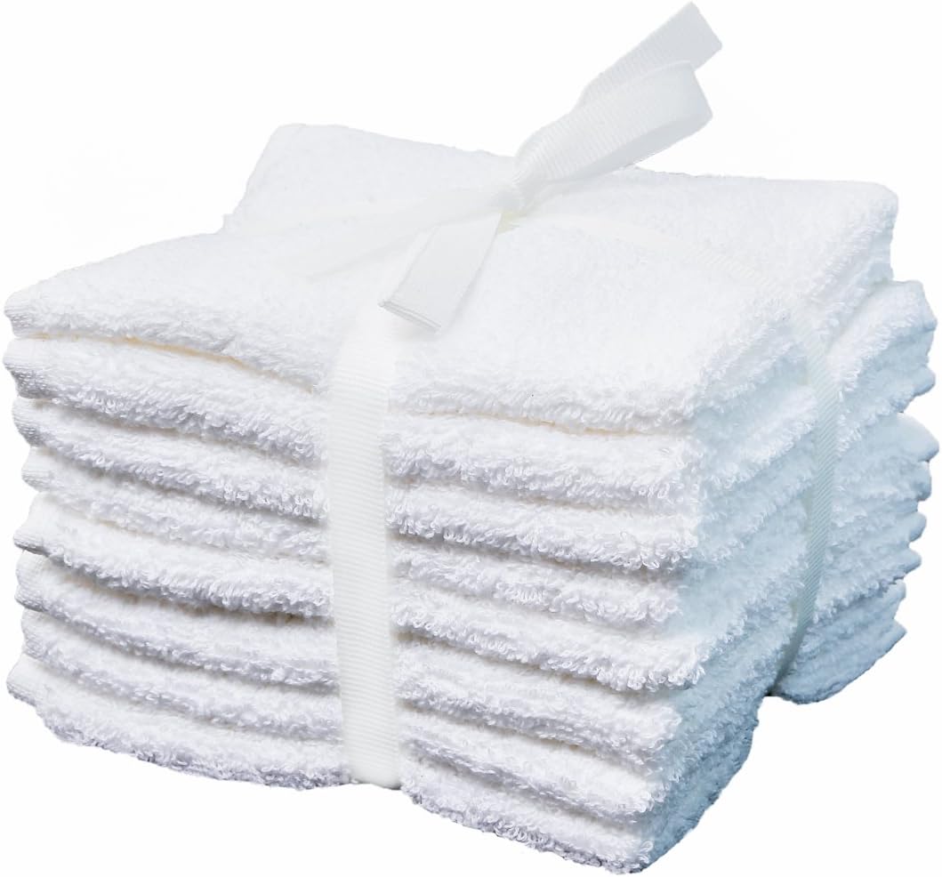 60 new white 12x12 100 cotton terry shop towels soft absorbent