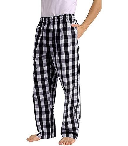 Pantalon Pyjama Homme à Carreaux - Coupe Slim Confortable, Intérieur Chaud Hiver