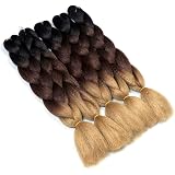 X-pression Haarverlängerung 82, 1B Schwarz – Ca. 208 Cm Lang, 100% Kanekalon, Leicht & Kämmbar