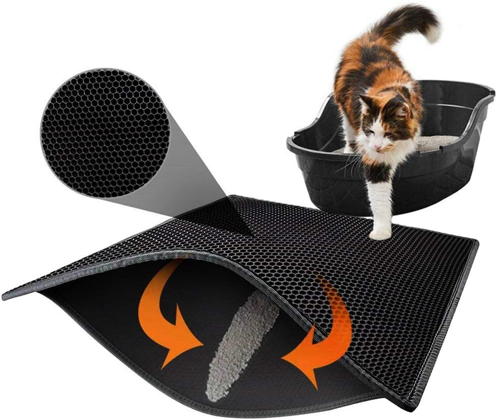 JHJH Cat Litter Mat AntiTracking, 30 x 30 cm Double Layer