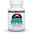 Source Naturals BioPerine, Black Pepper Fruit Extract - Promotes Nutrient Absorption* - 60 Tablets