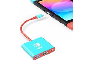 Gmeaou Switch Docking Station for Nintendo Switch Dock, Portable Switch Base Accessories, Switch TV Adapter Compatible Steam Deck/Switch OLED