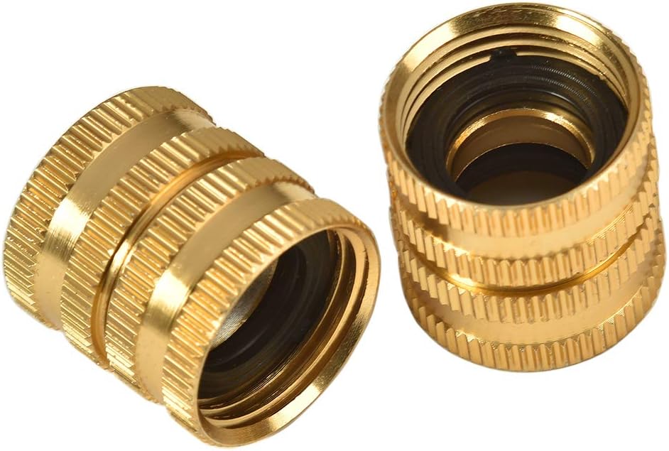 REGNHLIF 2 Pack 3/4" Garden Hose Connector with Dual Swivel for Male Hose to Male Hose, Double Female : Garden & Outdoor