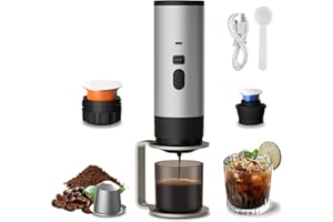 Portable Espresso Machine,USB Rechargeable Cordless Small Travel Coffee Maker,20Bar Self Heating Espresso Coffee Machine,Comp