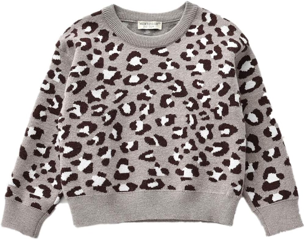 Toddler Baby Girl Boys Leopard Sweatshirt Long Sleeve Shirts Top Pullover Sweater Fall Winter Outfit Clothes: Clothing