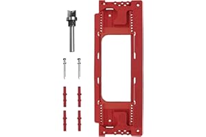 MIMENG UOMO Door Jamb Hinge Jig Compatible with 8 Sizes from 2-1/2" to 6" and 5 Door Thickness from 1-3/8" to 2-1/2", Precise Efficient Hinge Installation (Red)