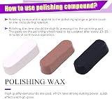 Swpeet 6Pcs 6 Inch Buffing Polishing Wheels with 3 Colors Compounds Kit 1/2” view 5