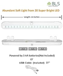 BLS T01L LED Closet Light Super Bright 20 LED Under