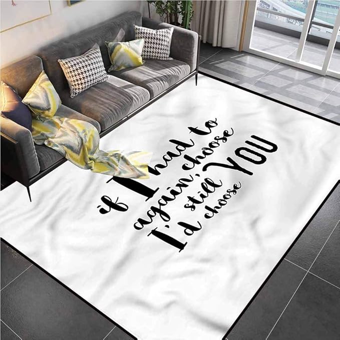Area Rug Rugs Print Large Floor Mat Romantic, Inspirational