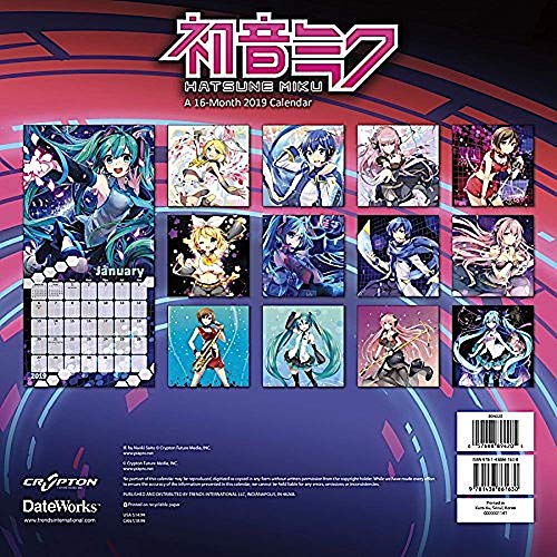 2019 Hatsune Miku Wall Calendar 16 Month (Certified Refurbished)
