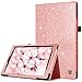 BENTOBEN Case for Amazon Fire HD 10 Tablet (9th/7th/5th Generation,2019/2017/2015 Release)-Bling Sparkly Folding Stand Cover with Stylus Holder &Auto Wake/Sleep Smart Case for Fire HD 10, Rose Gold