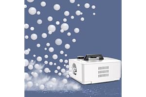 WISDOMLIT Fog Bubble Machine, 2 in 1 Smoke Bubble Maker, 400W No-Spill Smoke Bubble Blower, Make Colorful Bubbles | White Fog Bubbles for Indoor Outdoor Birthday Halloween Party